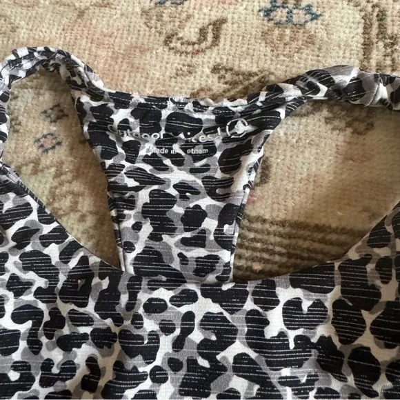 Outdoor Voices Tech Sweat Crop Top Snow Leopard | Small - Picture 5 of 8